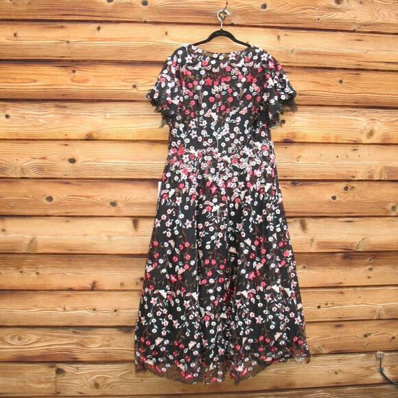 Mac Duggal $798 EMBELLISHED BUTTERFLY TEA LENGTH A LINE DRESS 20323 - Picture 11 of 16